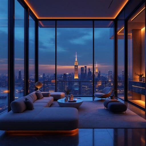 Penthouse apartment interior